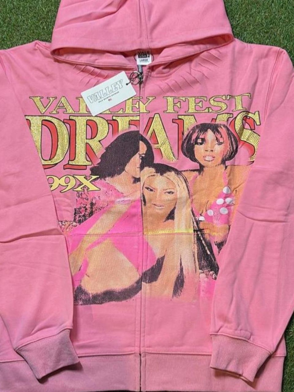 Valley Fest Dreams Pink Zip-Up Hoodie